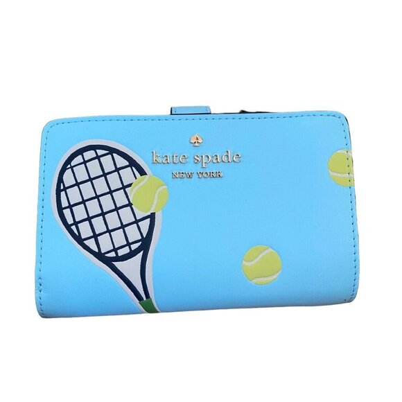 Kate Spade Grand Slam Tennis Medium Compact Bifold Wallet - Picture 1 of 5
